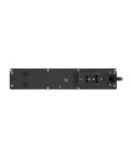 Back view of Heavy Duty Leak Proof Battery Enclosure Rack Mountable Black Case with power connections and switches.