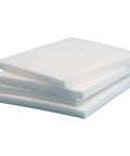 Stacked white PTFE sheets, 1100x1100mm, 0.5mm to 30mm thick, Versatile White PTFE Sheet 0.5mm To 30mm Thick F4 Grade Nonstick Board shown.