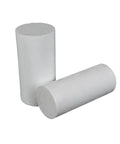 White PTFE Round Rod, 500mm Length, F4 Round Bar for precision high temp wear resistant applications, DIY projects, industrial use