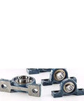 One Piece Pillow Block Bearing UKP317E3E3 HD TB PB Machined For Covers With Precision Fit shown in various angles