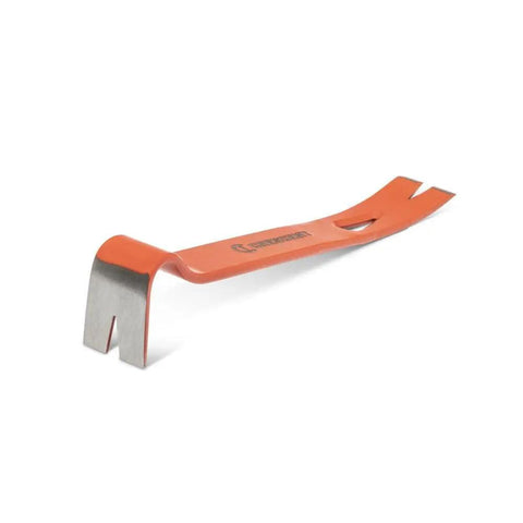 Heavy Duty 3 Piece Pry Bar Set For Automotive Industrial And Home Use Built For Real Tough Work And A Real Workhorse Includes Flat Bar And Pry Tools With ANSI And ASME Specs Durable Steel Construction For Demolition And Lifting In Any Shop Or Garage, orange pry bar with metal tips