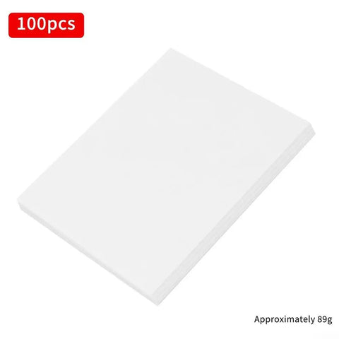 100 Pack Disposable Nonwoven Filter Cloths For Nail Vacuum Cleaners Nail Art Dust Collector Replacements stacked white sheets