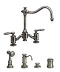 Annapolis Bridge Faucet With Lever Handles And Matte Antique Copper Finish Damn Cool Vintage Sink Tap built solid for daily grind.