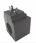 Single NG6 W110/K4 solenoid coil 110/115 VAC 50/60 Hz hydraulic valve replacement part, shown at an angle