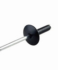 Top Notch Black Aluminum Specialty Rivets 10 Pack Automotive Trim Panel Fasteners Pro Grade Durable Clip Securement Straight Shooter Oem Replacement Hardware For Your Build, single black aluminum specialty rivet.