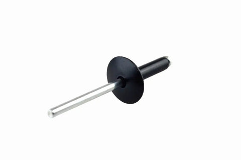 Top Notch Black Aluminum Specialty Rivets 10 Pack Automotive Trim Panel Fasteners Pro Grade Durable Clip Securement Straight Shooter Oem Replacement Hardware For Your Build, single black aluminum specialty rivet.