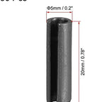 Slotted Spring Pin 5mm By 20mm Smooth Finish 65Mn, 30 Pieces, ideal for small machine projects and DIY workshops.