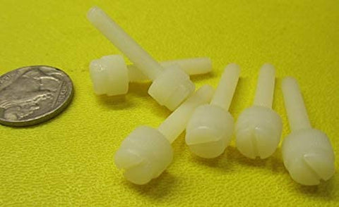 Knurled Slotted Head Thumb Screws Natural Color 10-32 Thread 1.00 Inch Length 100 Pack Easy Grip Fasteners shown with coin for size