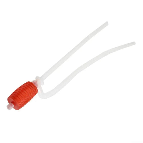 Beast Manual Siphon Pump For Oil And Water Transfer Hand Operated Fuel Extractor Tool For Cars Boats Pools Tanks Deck Heating Red And White Versatile Spill Cleanup And Refuel Helper For Home Garage Marine Use red and white hand pump with clear tubes