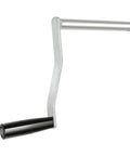 Crank Handle For Coleman Fleetwood Pop Up Camper With Rotatable Plastic Grip, durable iron, 4-1/4 inch length, side view.