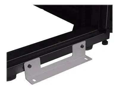Bracket base of Side Panel for SR42UB Rack Enclosure With Key Lock Latch Black, showcasing metal construction for stability.