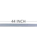 Door Barricade Bar With Folding Brackets For Front Door Security, 44 Inch Long, steel bar with length measurement shown