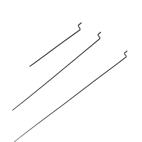 Three steel rods from 20 Pieces Z Type RC Airplane Pushrod Set 1.2mm Steel Wire Push Pull Rods For RC Planes Helicopters Boats And Ships