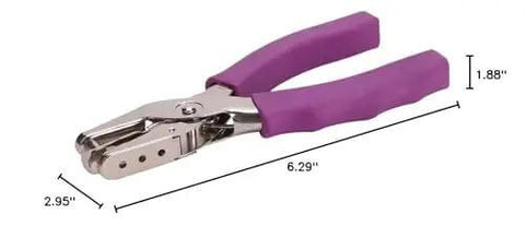 One Quarter Inch Single Hole Punch With Soft Grip Handles, 6 Sheet Capacity, built tough for home office hustle, shown side view