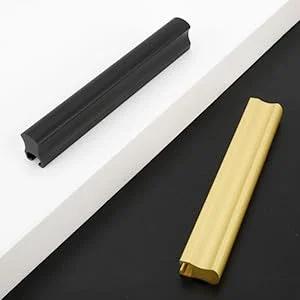 Six Pack Adjustable Matte Gold Drawer Pulls For Cabinets And Furniture, Versatile 1 Inch To 4 Inches Hole Centers Mounting