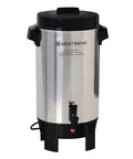 Front view of 42-Cup Coffee Urn With Automatic Temperature Control, Quick One Cup Per Minute Brew, Easy Cleanup, Large-Capacity Silver Server