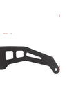 Upgrade Your YZF R7 2022 Ride With This Solid Aluminium Exhaust Bracket Hanger Kit, A Smooth Direct Fit Replacement That Gets The Job Done And Keeps Your Pipe Secure On Any Grindy Track Or Street Session. black aluminum exhaust bracket hanger with slotted mount