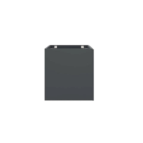 Front view of Vitality 24 Inch Gray Bathroom Vanity Cabinet With Modern Clean Lines And Durable MDF Melamine Finish And Ample Interior Storage