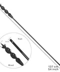 Flexible drill bit for wire pulling, 54-inch length, 3/4-inch diameter, auger head for pulling wires in walls.