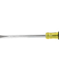 Pro Grade Heavy Duty Flathead Screwdriver With Three Eighths Inch Keystone Tip For Wrench Assisted Turning, side view