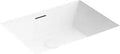 Rectangular Undermount Bathroom Sink In White With Overflow No Faucet Holes Requires Wall Or Counter Mount Faucet Vitreous China