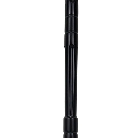 Black Adjustable Shifter Linkage Rod For Harley Davidson Softail Touring And Trike Ride Ready 11.5 To 12.5 Inch 6061 T6 Aluminum With Stainless Steel Joints And Five Sixteenths Inch Stud Compatibility, black rod view