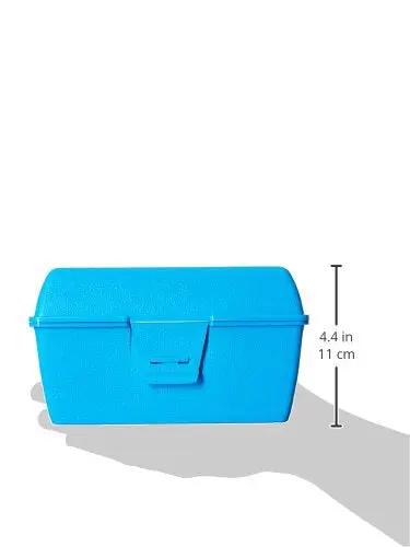 All In One Pool And Spa Water Test Kit Is A Badass Way To Keep Your Backyard Oasis Crisp Checks pH Chlorine Acid Demand And Total Alkalinity Includes Killer Reagent Trio Lucite Cup And No Fuss Guide. Blue plastic storage case displayed in hand, measuring 4.4 in.