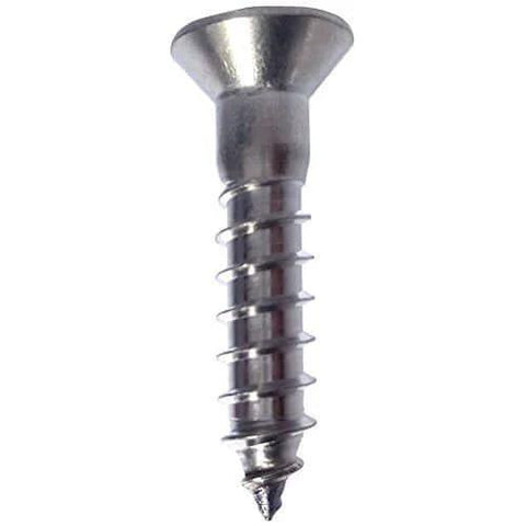 Size 8 By One And One Half Inch Flat Head Wood Screws With Phillips Drive In 316 Marine Grade Stainless Steel Partial Thread Bright Finish
