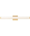 Spec Vanity 30 Inch One Light Bath Vanity Light In Gold Aluminum Finish With White PMMA Shade Dope Sleek Modern Indoor Fixture Model 52004GLD