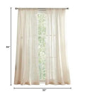 Pinstripe Sheer Curtain Panels Set, 50 x 84 Inches, Light Beige, Rod Pocket, Two Panel Window Treatments For Living Room And Bedroom