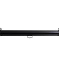 Retractable White Photo ID Backdrop For Passport Photos, Wall Or Ceiling Mount, 36 Inch Wide Screen, closed black housing