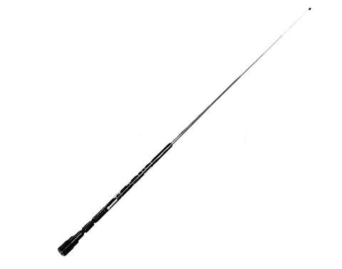 SMA W100RX2 Telescopic Handheld Antenna For 2M And 70cm Dual Band Ham Radios, flexible stainless steel whip extended view
