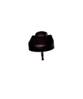 Front caster wheel for Ecovacs robot vacuum cleaners; black plastic housing with metal stem
