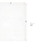 Ceramic fiber gasket paper sheet, white, 8 x 12 inches, 1/4 inch thick, front view