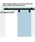 Diagram of Exterior Double Sliding Barn Door Hardware Kit With Box Track For Outdoor Use Heavy Duty Wall Mount System