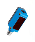 Heavy Duty Photoelectric Sensor Model WTB27-3P2413S09 for Industrial Automation, compact size, blue housing, red sensor lens