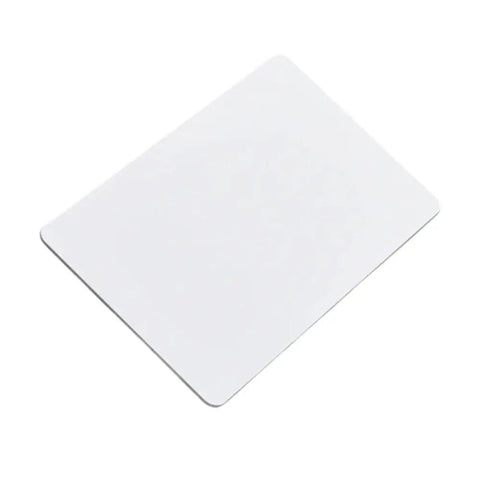 Top Shelf Blank White PVC ID Cards Featuring Fly Smudge Proof Coating Built For Hassle Free Epson Canon Inkjet Printing Crisp Portraits And Text Every Time Zero Drama Setup Gets You Business Running Fast - flat white card viewed from above