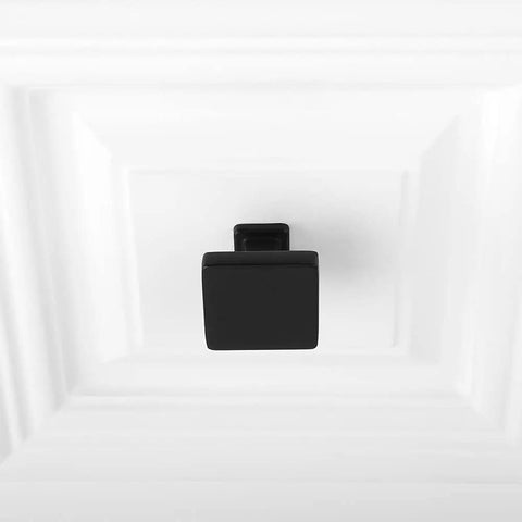 Matte Black Cabinet Knobs Set Of 10 Square Single Hole Pulls Built To Last For Kitchens And Bathrooms Durable Metal Hardware That Stays Rugged In Humid Environments Fits Standard Cabinets Easy Install. matte black square cabinet knob