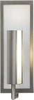 Mila Mirrored Glass Wall Vanity Sconce In Satin Nickel 1 Light Bath Lighting With E26 Medium Base Socket 60 Watt Max Dimmable