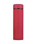 Grab And Go Vacuum Flask With Built In Tea Filter Keeps Liquids Hot All Day Long Solid 304 Stainless Steel Construction Spill Proof Sport Travel Coffee Mug Designed For Your Daily Grind, red color, sleek design.