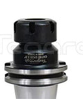 Close-up of CAT40 ER25 2.5 Inch Projection Collet Chuck Tool Holder with 1.65 inch nut, designed for CNC milling.