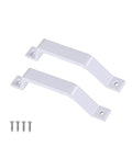 2 Pack Sliding Barn Door Handles In White, 6.1 Inch Long Aluminum Alloy Gate Handles For Garage Doors with screws shown