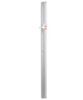 Mechanical Measuring Rod For Kids And Grownups With Adjustable Headrest, Easy Readout, Dual Measurement Units, Easy Home Assembly, Silver Finish For Home Use And Durable Design, silver wall-mounted height rod