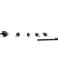 Rugged Five Piece Countersink Bit Set With Depth Adjustable Heads And Quick Swap Hex Shank for chip clearing carpentry tools.