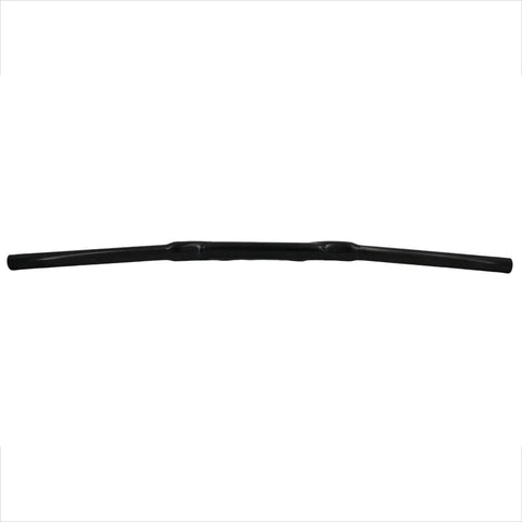 Steel BMX Riser Handlebar 710mm Wide 22.2mm Clamp Black Ergonomic Glossy Finish For Comfortable Riding High Rise Bar Viewed Horizontally