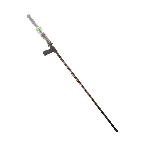 Slock Master Blow Gun 5 Foot Long 625 Big Bore Caliber With Pistol Grip Dart Quiver And 20 Darts Included, bronze, full view.