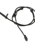 Upgraded Rear Left Wheel Speed Sensor With Reinforced Hall Effect Chip For Straight Bolt On Fits And Zero Warning Light Headaches On Hyundai Kona Kia Soul Ev Ioniq And Niro 2017 To 2023 Models, showing black sensor wiring.