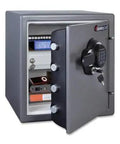 Waterproof And Fireproof Alloy Steel Home Safe With Digital Keypad For Quick Access, 1.23 Cubic Feet, SFW123GDC open