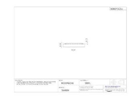 Technical drawing of Heavy Duty Tapered Roller Bearing Single Cup For Connecting To Cones, steel, standard tolerance specifications.