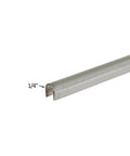 Heavy-duty stainless steel track shield for patio doors, 1/4 inch wide by 6 feet long
